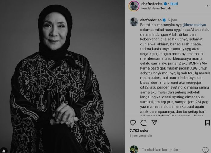 Ibunda Chacha Frederica ternyata cantik dan awet muda