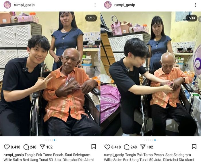Willie Salim mengunjungi Pak Tarno