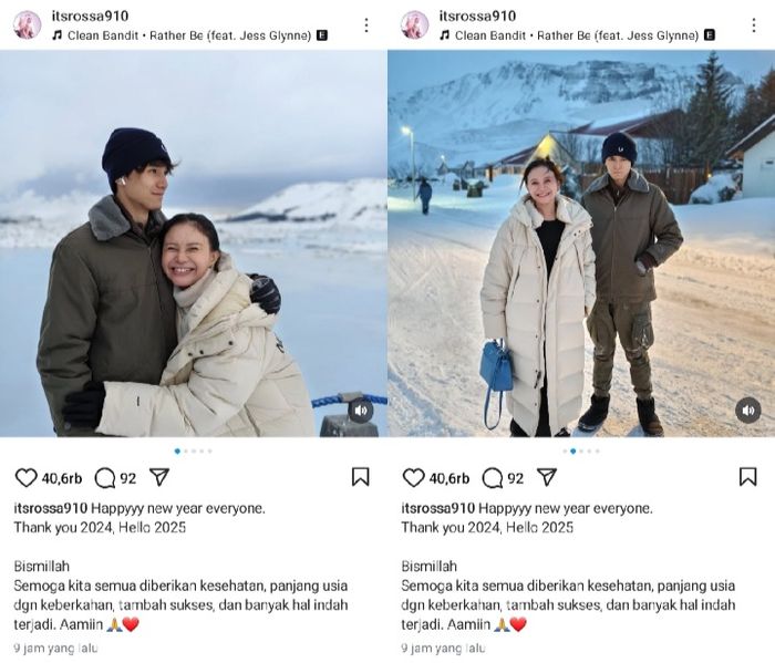 Unggahan Instagram Rossa.