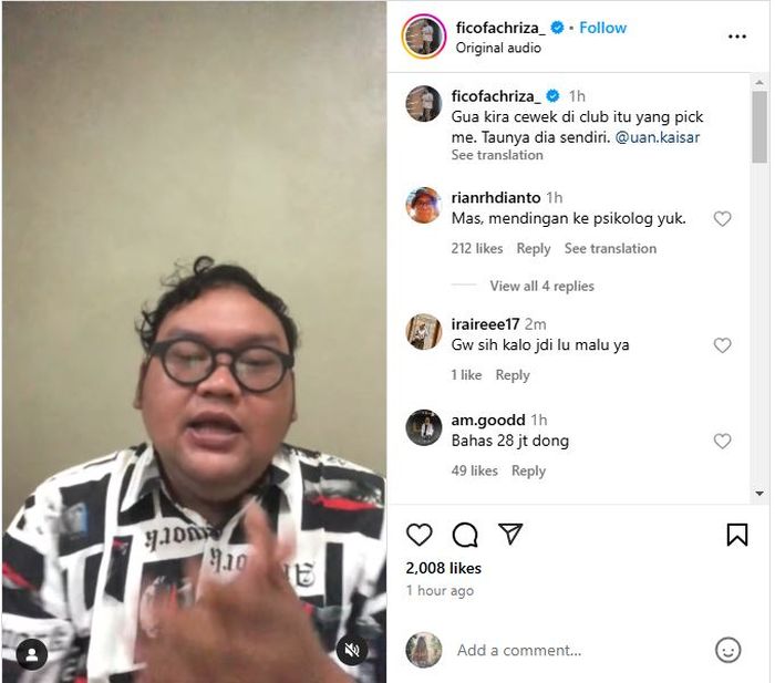 Fico Fachriza Sebut Vokalis Juicy Luicy Bohong