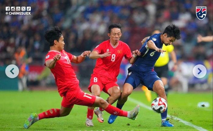 Suasana pertandingan antara Thailand Vs Vietnam dalam laga leg kedua final ASEAN Cup 2024 di Stadion Rajamangala, Bangkok, Minggu (5/1/2025).