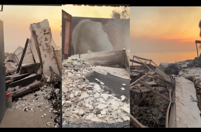 Penampakan rumah mewah Paris Hilton setelah dilahap si jago merah.