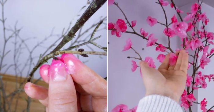 Pohon Sakura dari lilin.