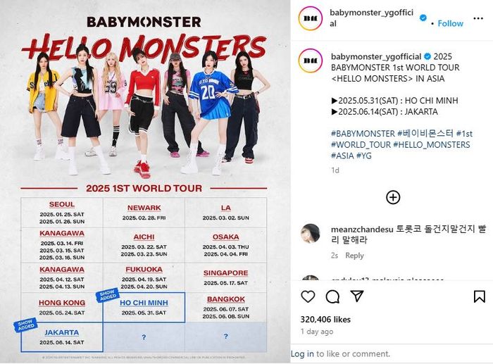 BABYMONSTER umumkan konser