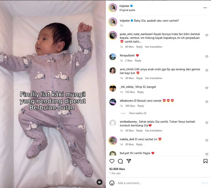 Unggahan Instagram Jessica Iskandar.