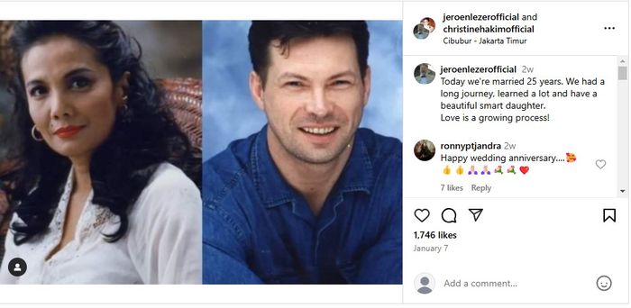 Potret Christine Hakim dan Jeroen Lezer.