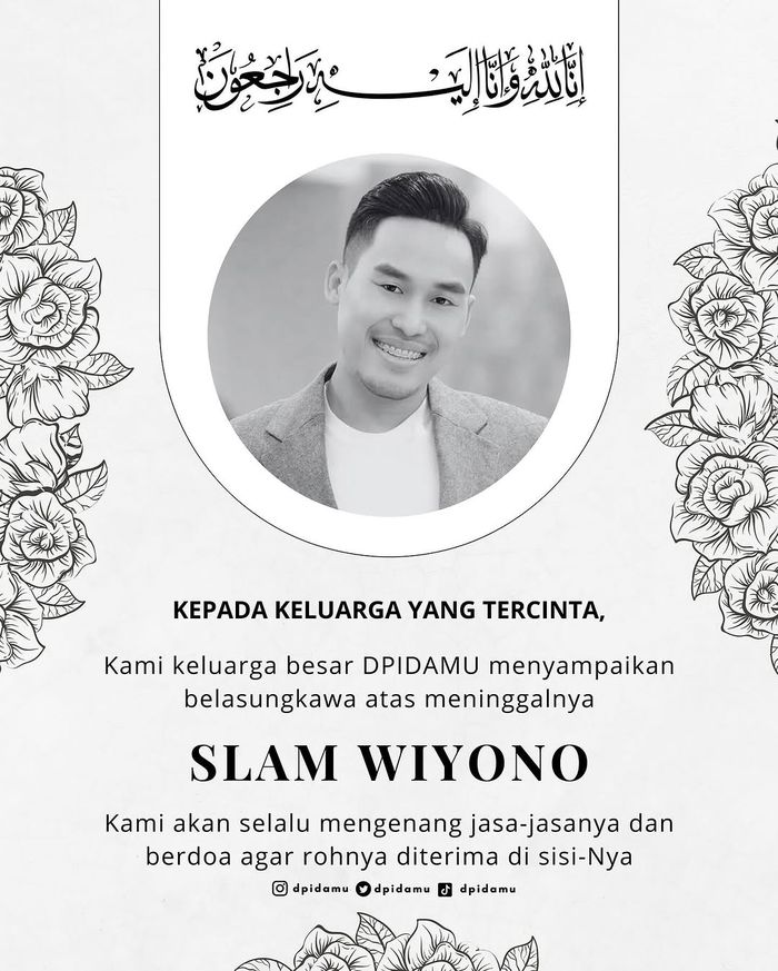 Berita kepergian MUA Slam Wiyono.