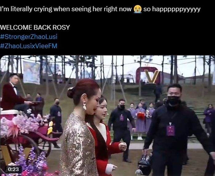 Zhao Lusi muncul perdana setelah vakum lama.