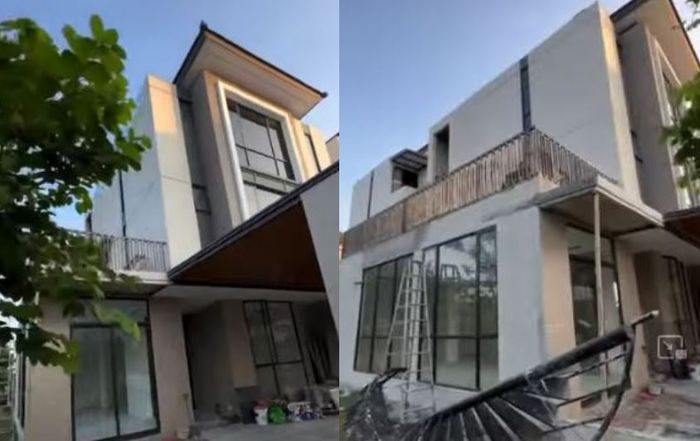 Rumah Isa Zega yang masih dalam tahap renovasi.