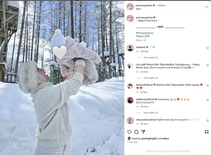 Unggahan Instagram Syahrini.