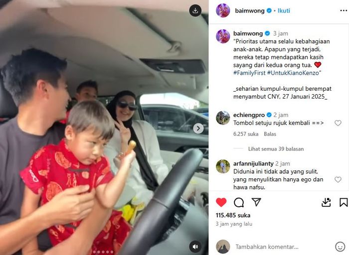 Biam Wong dan Paula Verhoeven kepergok akur urus anak di tengah proses cerai