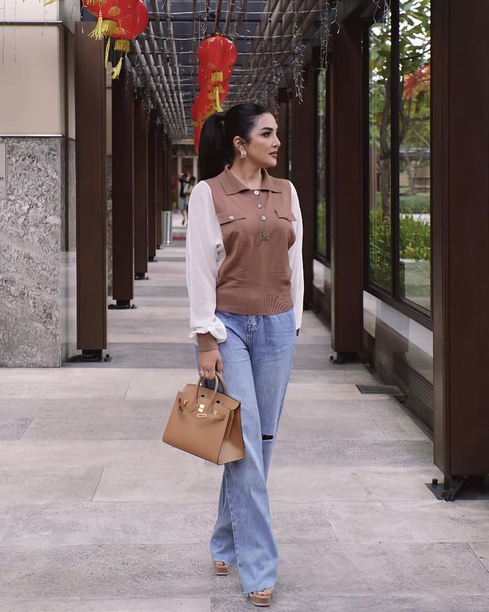 Referensi OOTD modis dan santun ala Ashanty.