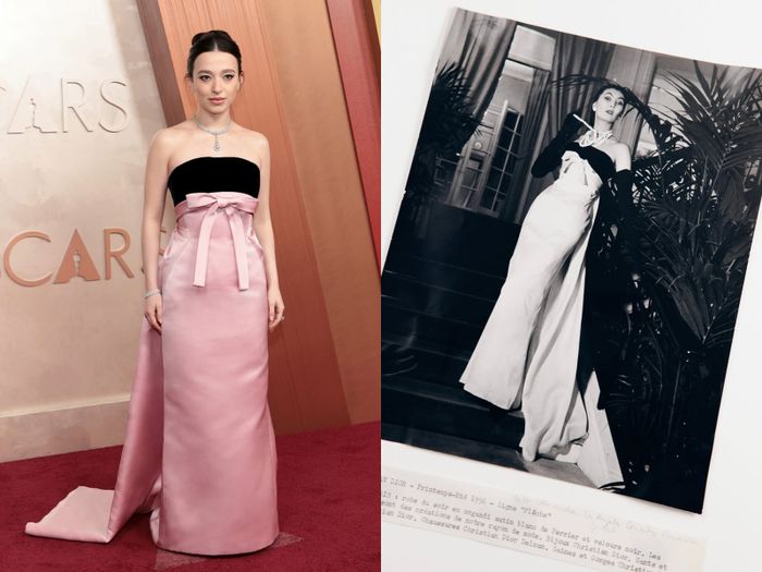Mikey Madison kenakan gaun reproduksi Christian Dior tahun 1959.
