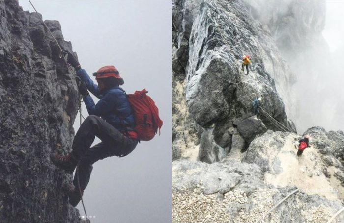 Potret Nadine Chandrawinata mendaki Carstensz