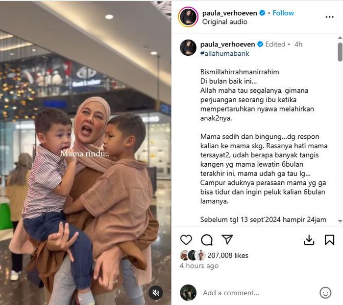 Unggahan Paula Verhoeven