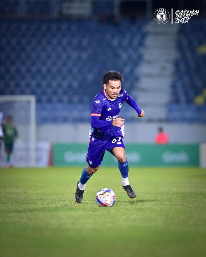 Saddil Ramdani cetak satu gol dan satu assist saat Sabah FC menahan imbang 2-2 lawan Terengganu, Jumat (7/3/2025).