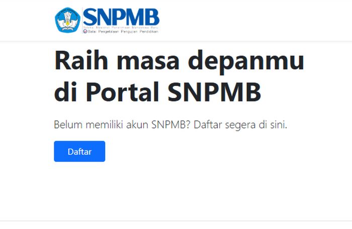 Ilustrasi portal SNPMB.