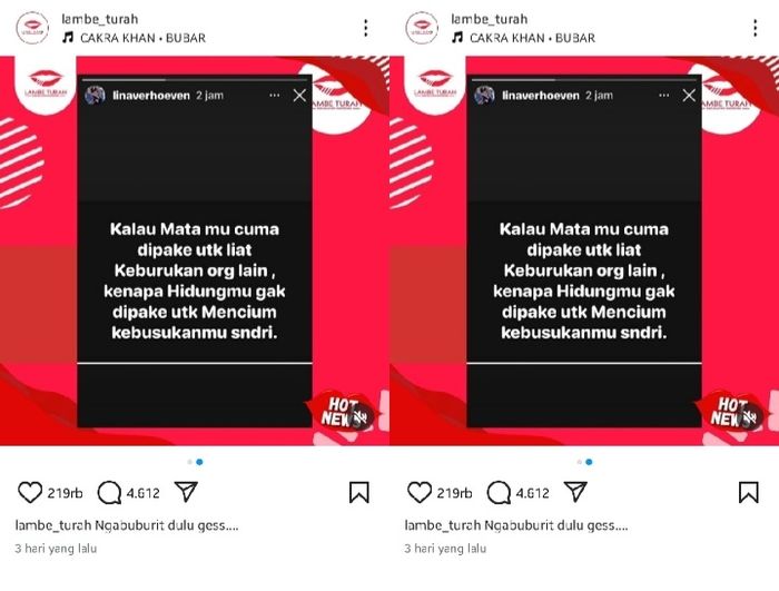 Sindiran menohok ibu Paula Verhoeven.