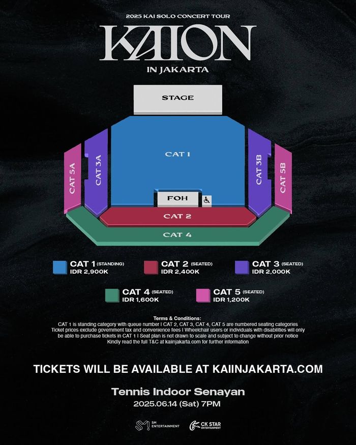 Detail seat plan dalam konser solo KAI EXO.