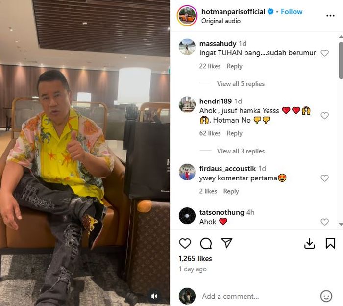 Unggahan Hotman Paris