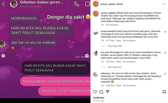 Korban Kecelakaan Bus Arab Saudi Beri Pertanda Sebelum Meninggal, Netizen Heboh Sebut Mati Syahid