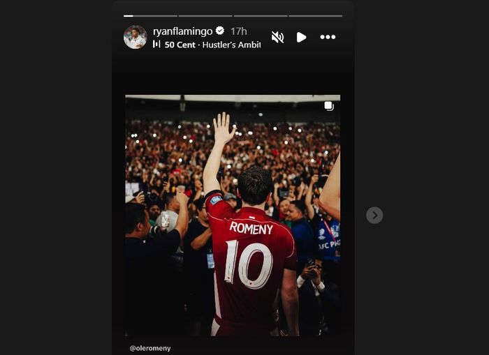 Ryan Flamingo mengunggah momen Ole Romeny membela timnas Indonesia.