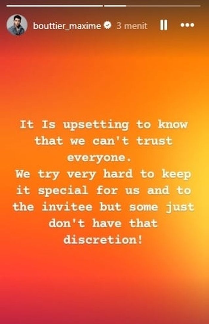 Maxime Bouttier kecewa undangan pernikahannya dengan Luna Maya tersebar