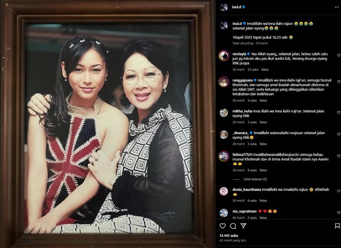 Inul Daratista ungkap belasungkawa atas meninggalnya Titiek Puspa.