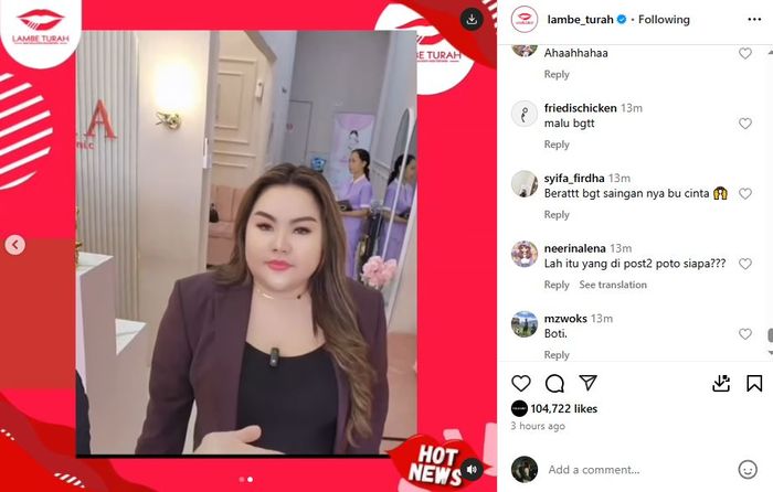 Penampilan Lisa Mariana jadi sorotan