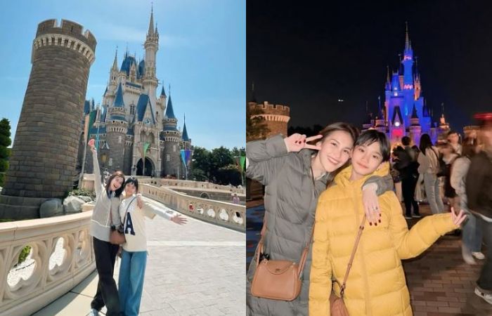 Ayu Ting Ting kunjungi Disneyland Jepang bareng Bilqis