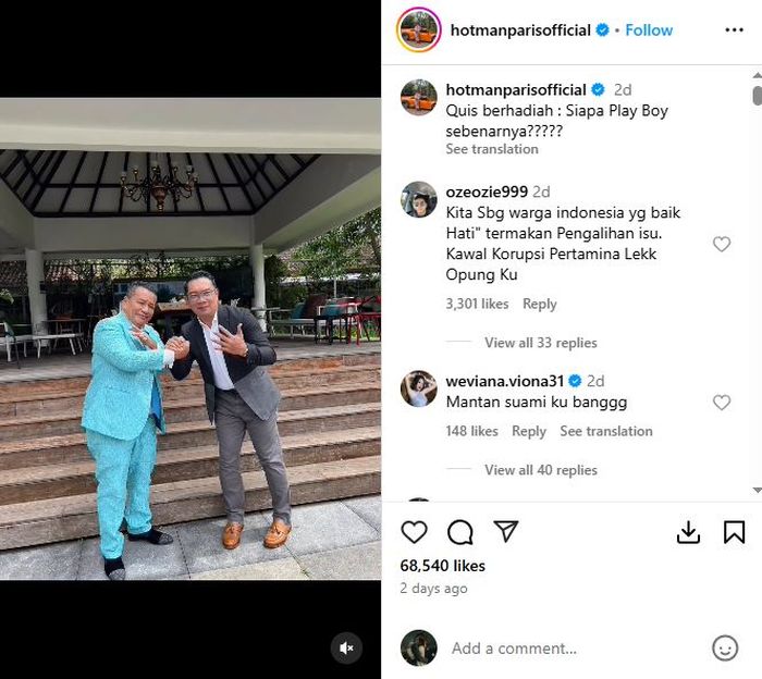 Unggahan Hotman Paris