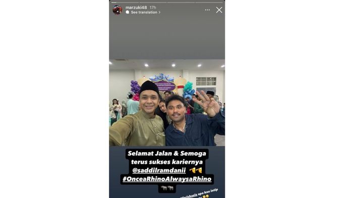 Unggahan eks CEO Sabah FC, Marzuki Nasir soal Saddil Ramdani pada Senin (14/4/2025).