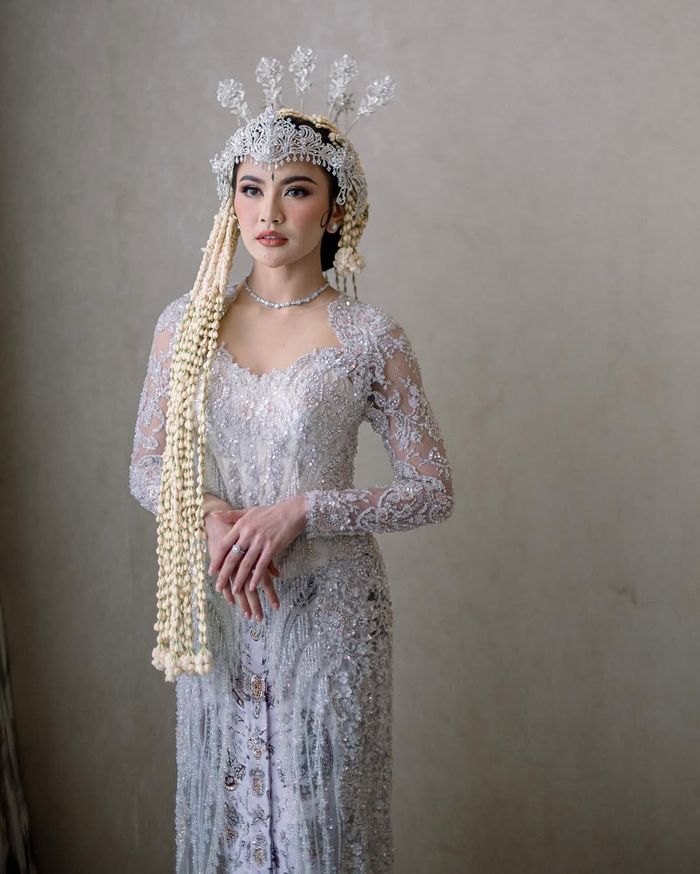Kebaya Akad Nikah Mahalini.