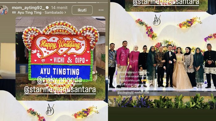 Postingan Ibunda Ayu Ting Ting, Umi Kalsum di Insta Story.