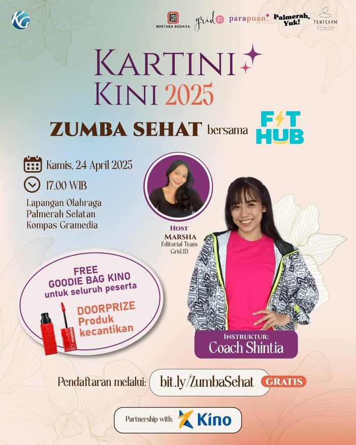 Kelas Zumba Sehat bersama FIT HUB di Kartini Kini 2025.