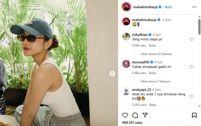Unggahan Instagram Mahalini