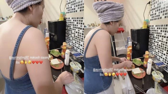 Ayu Ting Ting kini rajin masak di rumah diungkap Umi Kalsum, dicapture (26/4/2025). Terjadi disaat Fardhana kembali dari Satgas Papua.