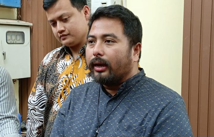 Noverizky Tri Putra, kuasa hukum Arya Saloka di Pengadilan Negeri Jakarta Selatan, Rabu (30/4/2025).