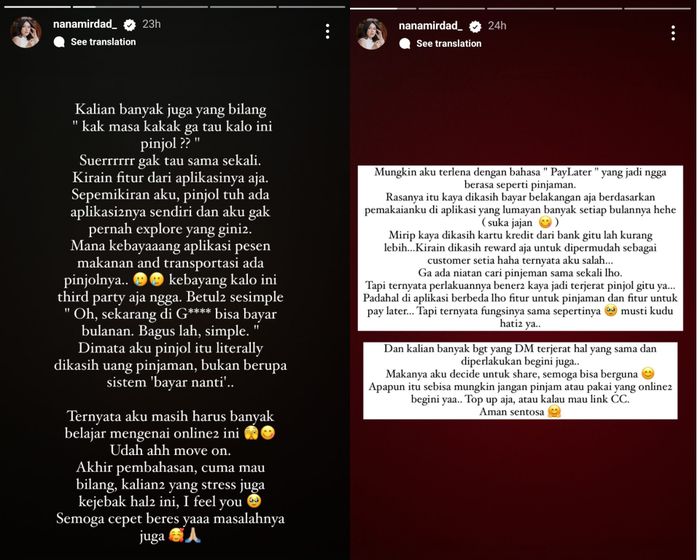 Curhatan Nana Mirdad soal ditagih debt collector karena paylater. 