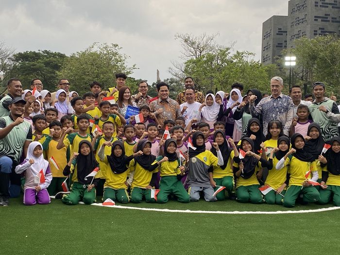 Ketua PSSI, Erick Thohir meresmikan Garuda Academy dan FIFA Arena, Selasa (6/5/2025).