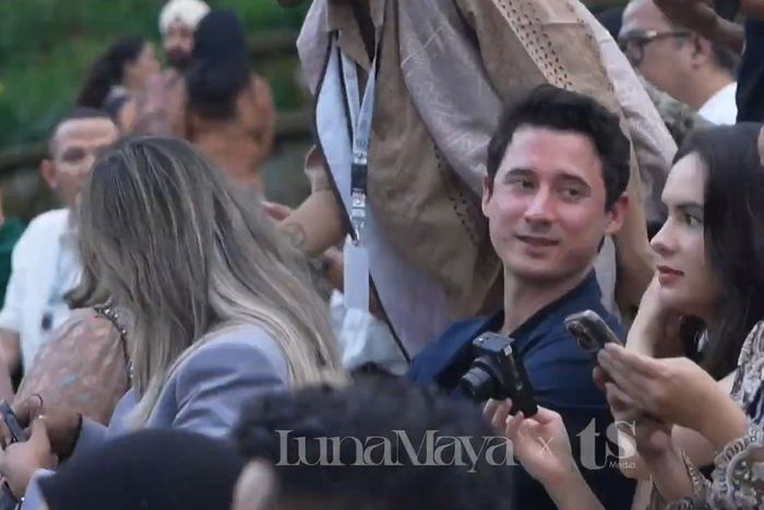 Nino Fernandez dan Steffi Zamora kondangan di nikahan Luna Maya