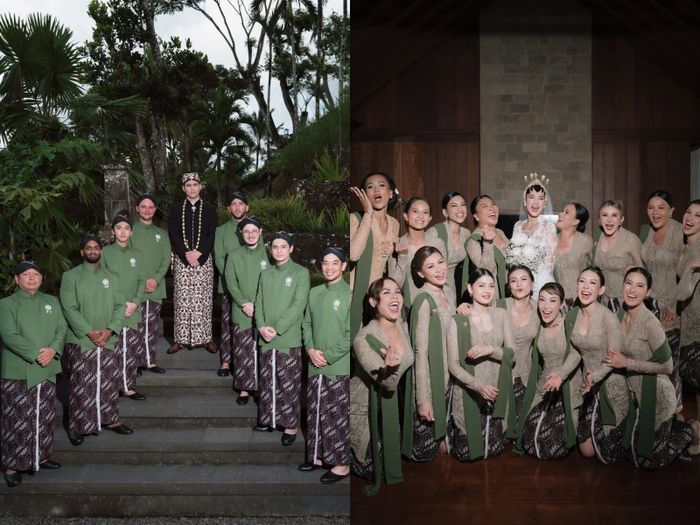 Groomsmen dan bridesmaid di Akad Nikah Luna Maya dan Maxime Bouttier.