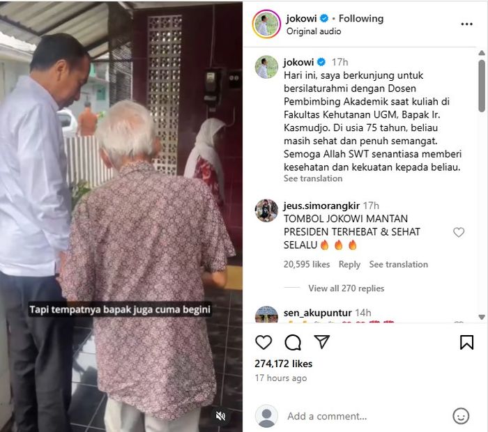 Momen Jokowi kunjungi rumah dosen pembimbing di tengah mencuatnya isu ijazah palsu.