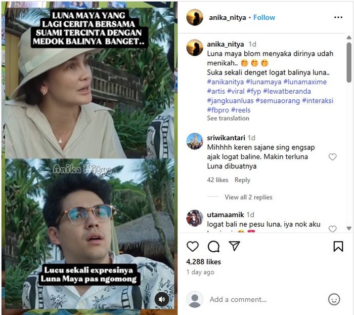 Luna Maya kerap lupa sudah jadi istri Maxime Bouttier.