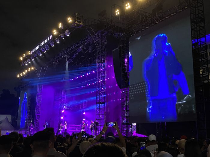 Denny Caknan di Gambir Expo Kemayoran, Jakarta Utara pada Sabtu (24/5/2025) malam.