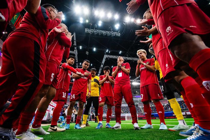 Pemain Timnas Minifootball Indonesia saat tampil di Piala Dunia Minisoccer 2025