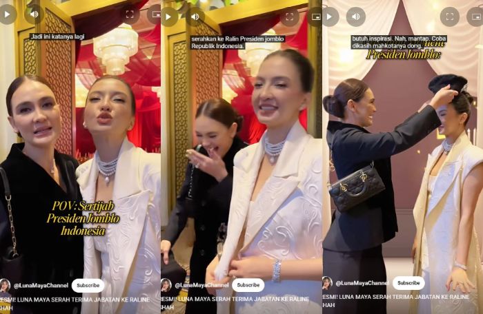 Artis Luna Maya nobatkan Raline Shah jadi Presiden Jomblo Indonesia. 
