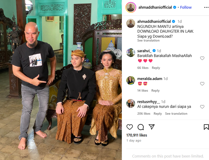 Unggahan Ahmad Dhani