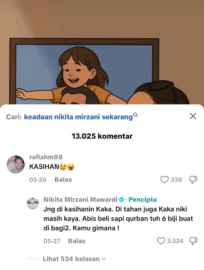 Komentar netizen julid dibalas oleh asisten Nikita Mirzani.
