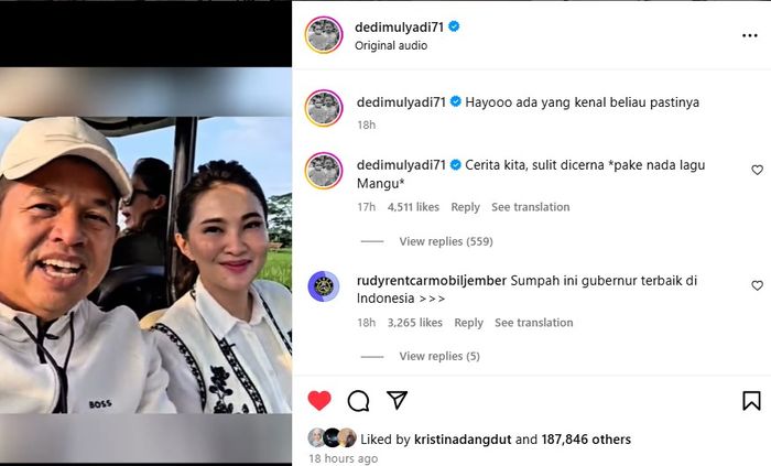 Dedi Mulyadi salting ketemu Sherly Laos 